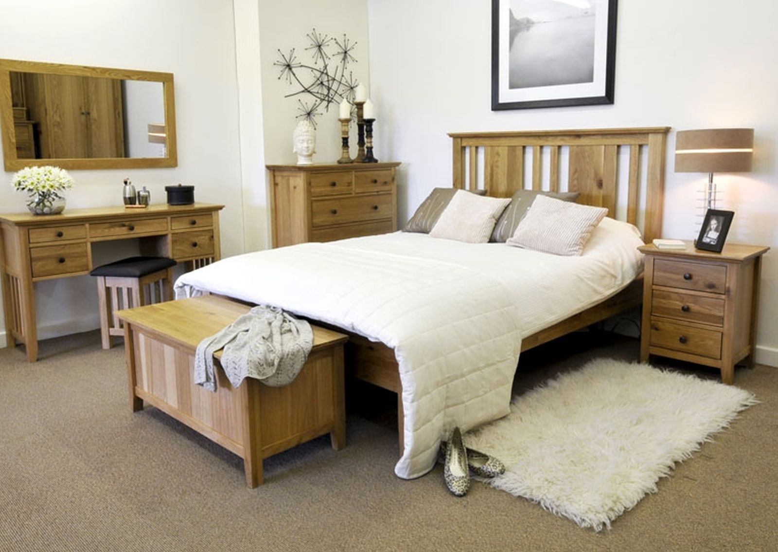 Belfry solid oak bedroom furniture small dressing table eBay