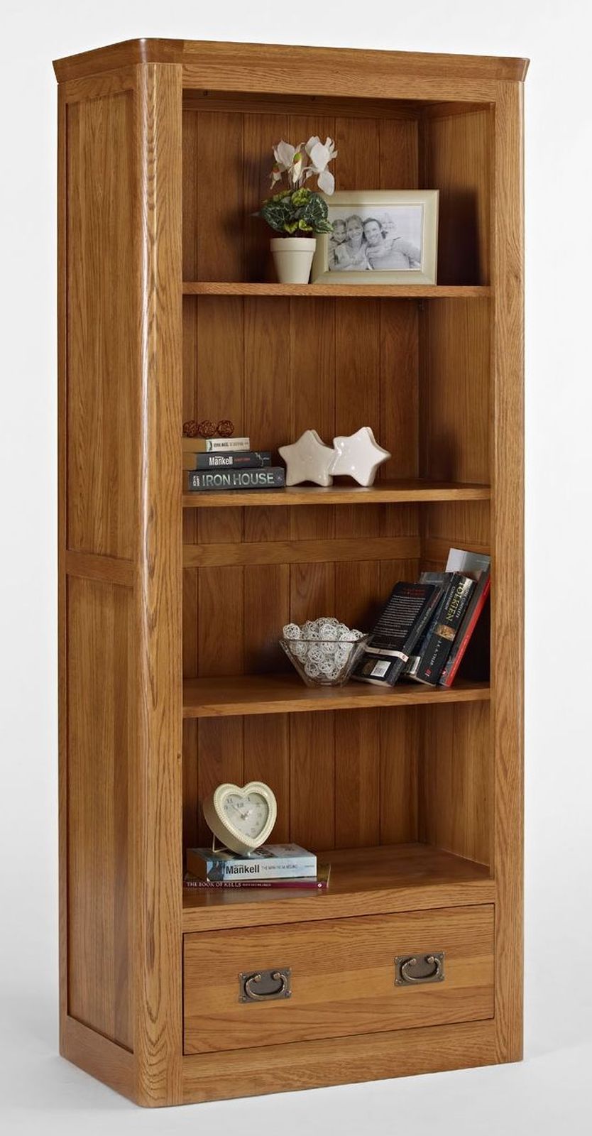 Dover solid oak bedroom furniture large bookcase with drawer eBay