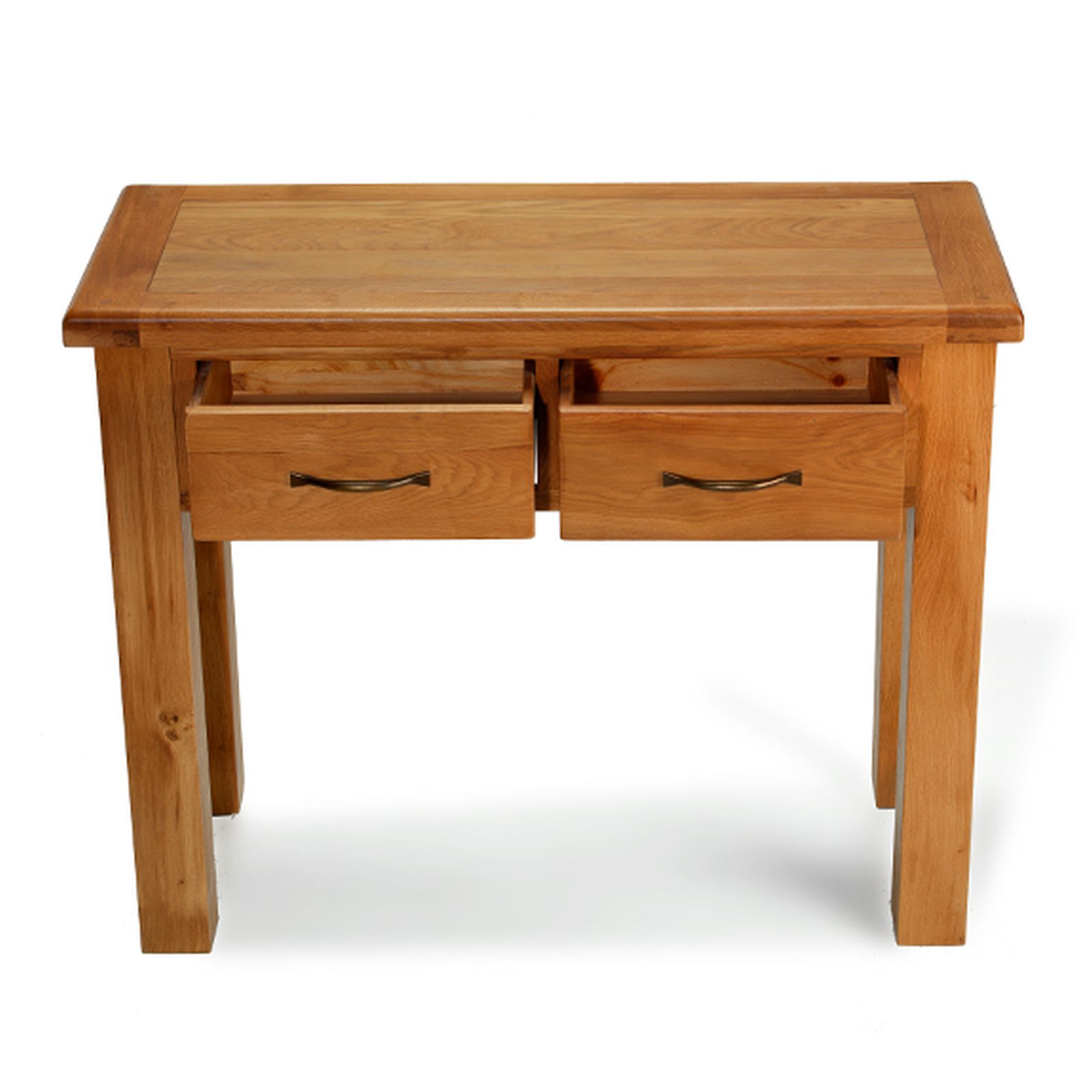 Melrose solid oak furniture small console hall table with drawers eBay